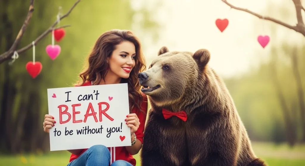 Funny Bear Valentine Puns